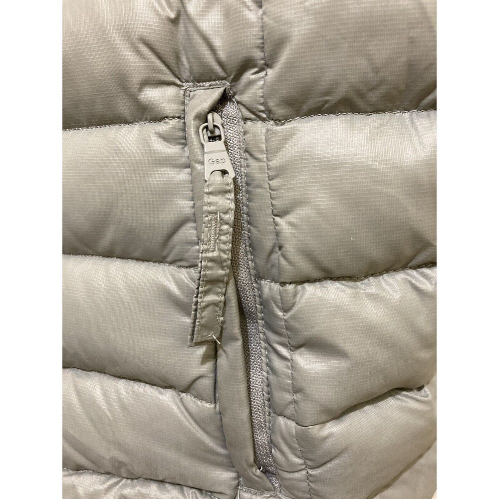 Gap‎ Womens Down Puffer Vest Size L Gray Zip Snap Packable Outdoors Winter Layer - Picture 3 of 15